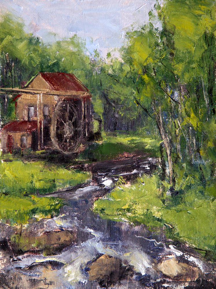 Original Fine Art Oil Painting Landscape Spring Sentimental 12x16 T 